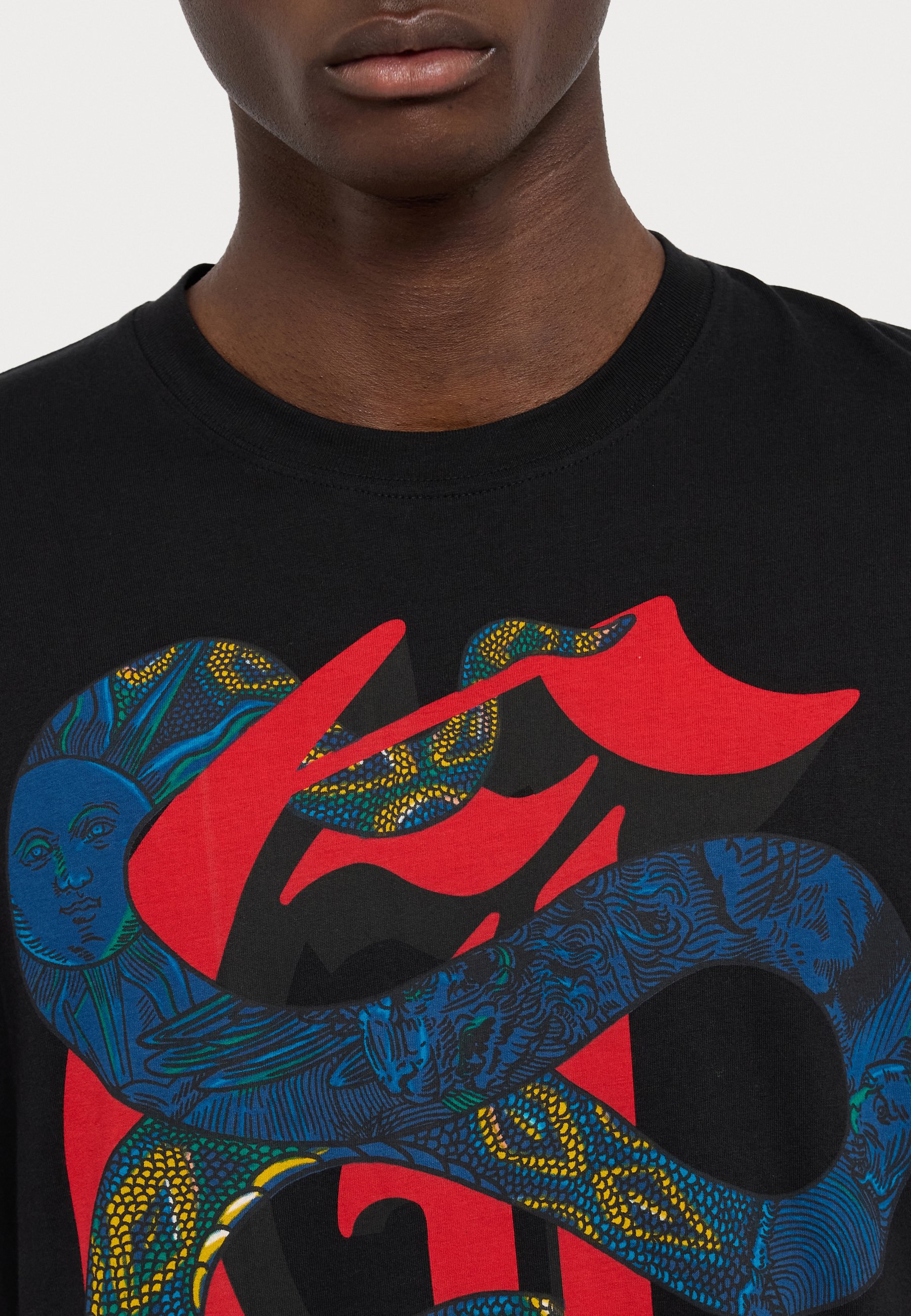 Tシャツ・カットソー JUST CAVALLI Men T-shirt Blue 77OAHT08CJ500 V04 Tシャツ・カットソー JUST CAVALLI Men T-shirt Blue