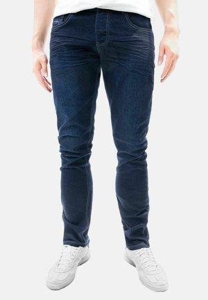 FEINE MIT KONTRASTNÄHTEN UND KREMPELBAREN BEINENDEN - Jeans Slim Fit - dunkelblau