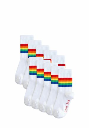 STRIPE TUBE 10 PACK - Socks - white bright rainbow