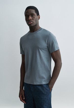 LOGO TEE - Βασικό μπλουζάκι - gris/bleu