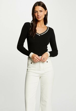 Morgan WITH V-NECK - Jumper - noir