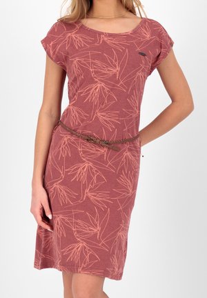 Jerseykleid - mottled bordeaux