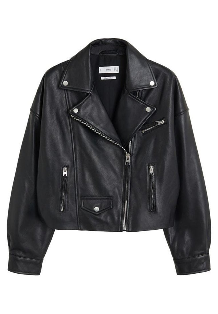 Mango DANI Skinnjakke blacksvart Zalando.no Mango DANI - Skinnjakke - black
