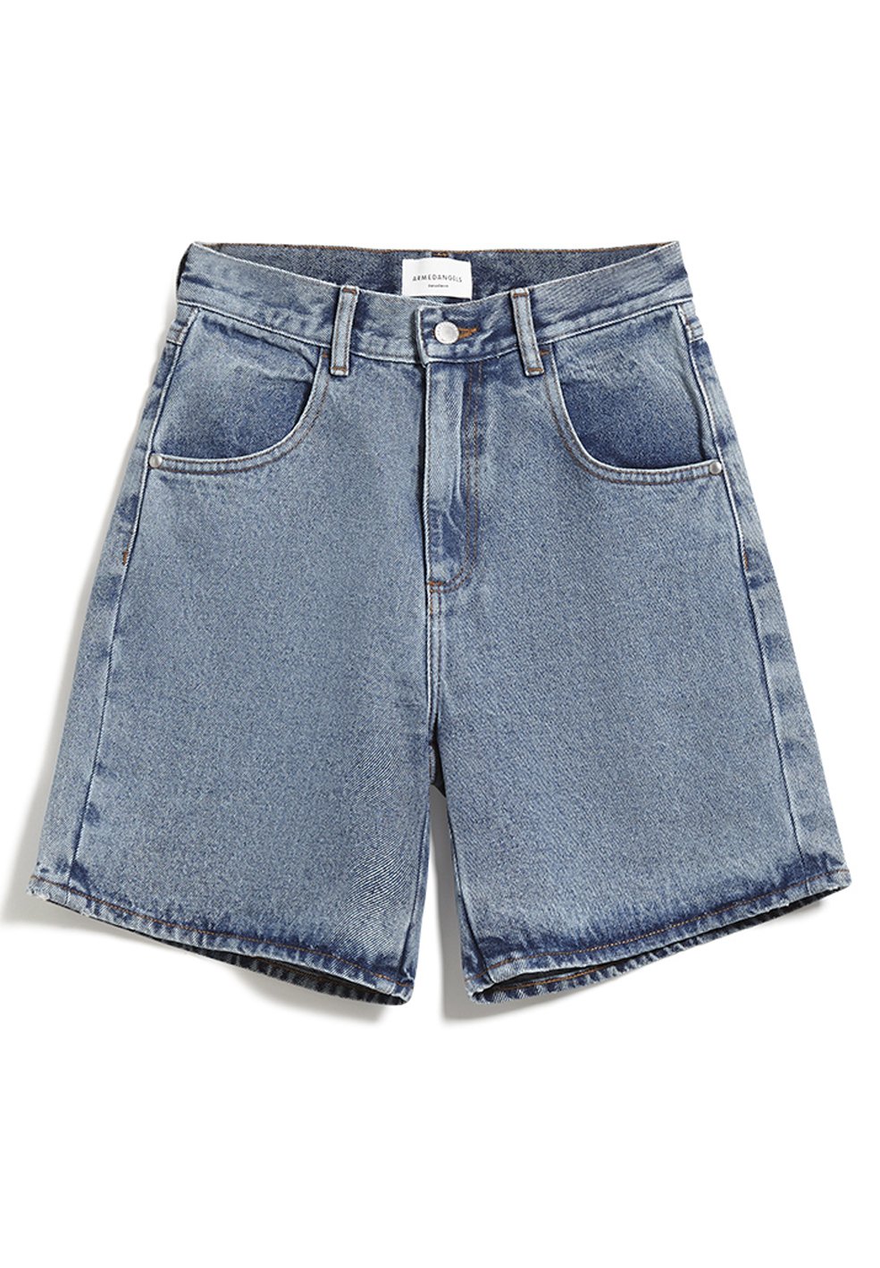 ARMEDANGELS FREYMAA - Jeans Shorts - medium washed/blue denim - Zalando.de