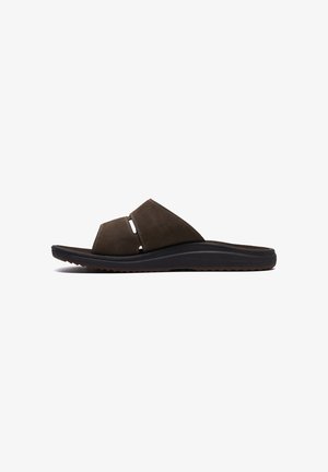 Clarks, CLARKS LIFESTYLE-SCHUHE M BRINKLEY SLIDE - Pantolette flach - dark brown g