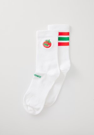 UNISEX 2 PACK - Sports socks - white/green/bold orange