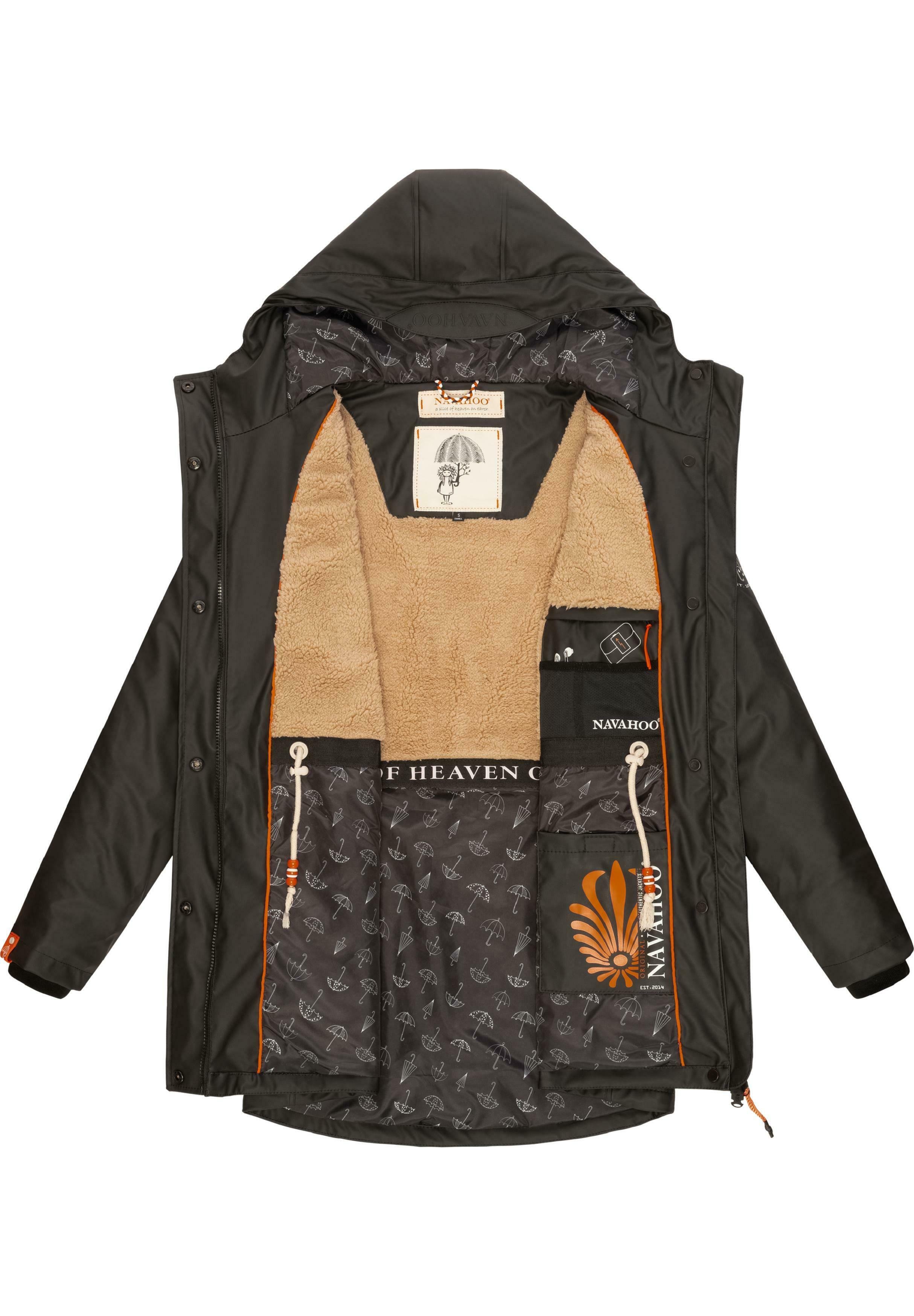 Manteau De Pluie Imperméable Doublé Navahoo Pour Femme - Longueur Mi-cuisse, Capuche, Tailles XS à 3XL - 9