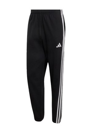 adidas Sportswear, ESSENTIALS 3-STRIPES FRENCH TERRY TAPERED CUFFED PANTS - Trainingsbroek - black/white