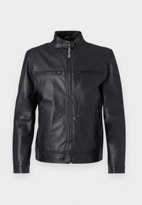 JOE BIKER JACKET - Lederjacke - black