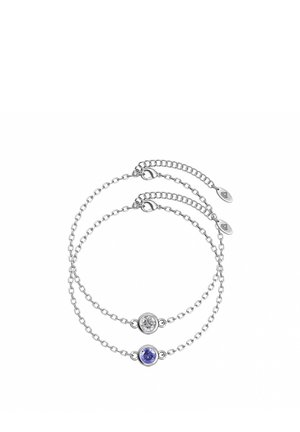 2 PACK - Bracelet - couleur argentée cristal violet