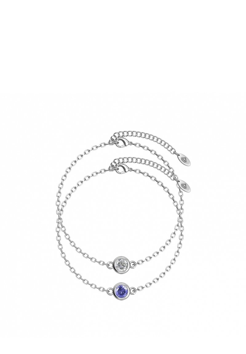 MYC Paris 2 PACK - Bracciale - couleur argentée cristal violet