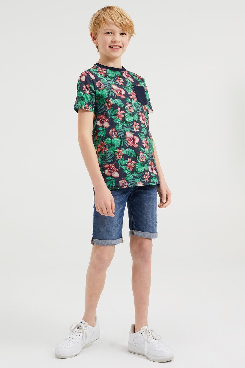 Kinder T-Shirts | WE Fashion MET DESSIN T-Shirt print multicoloured/grün - KU34647 Kinder T-Shirts | WE Fashion MET DESSIN T-Shirt print multicoloured/grün - KU34647