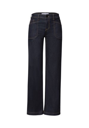 Street One, MID WAIST WIDE LEG LOOSE-FIT JEANS - Coupe large - rinse washed