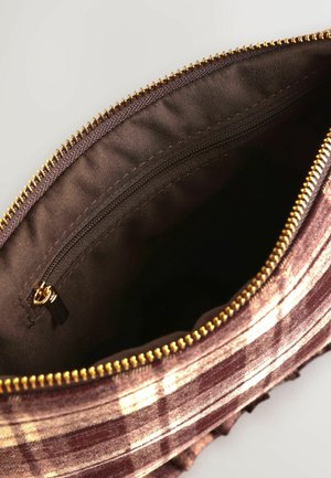 Next, CHECK WRISTET POUCH - Wash bag - brown
