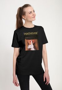 Henry Tiger PENTHOUSE   - T-shirt med print - black