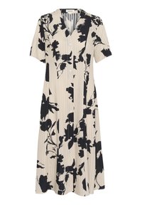 Soaked in Luxury Day dress - oatmeal duotone flower