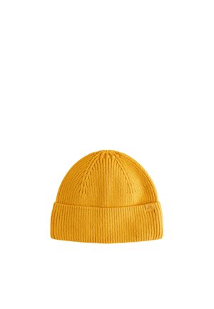 Next, RIBBED BEANIE HAT - Cepure - ochre yellow