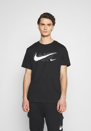 TEE AIR - Print T-shirt - black/reflective silver