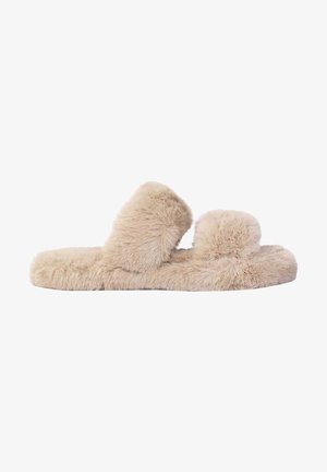 ASIA-FURRY FLIP-FLOPS - Slippers - beige