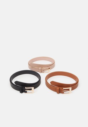 3 PACK - Riem - black/cognac/pink