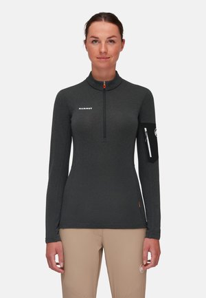 AENERGY LIGHT HALF ZIP WOMEN - Fleecepullover - black/phantom