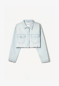 Bershka CROPPED Veste en jean light blue/bleu clair