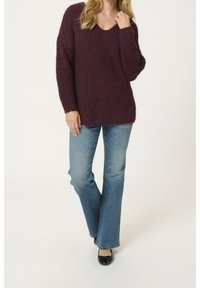 Culture Stickad tröja - mottled bordeaux