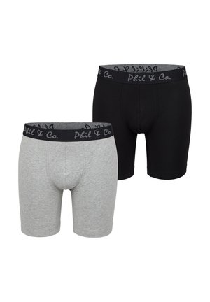 LONG BOXER BRIEFS - Trunks - black grey melange
