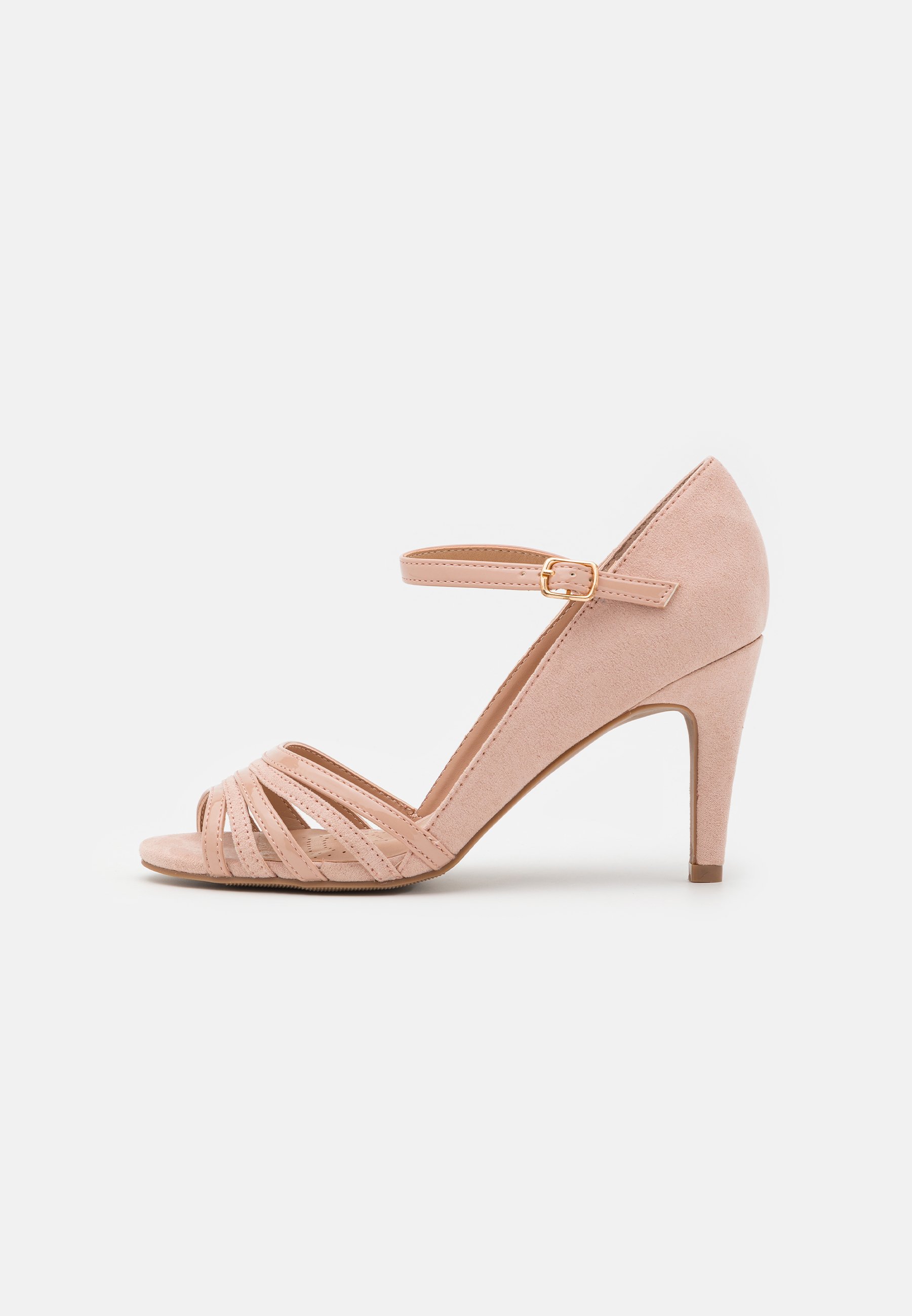 Roze suède sandalen met hak - Dames | MANFIELD