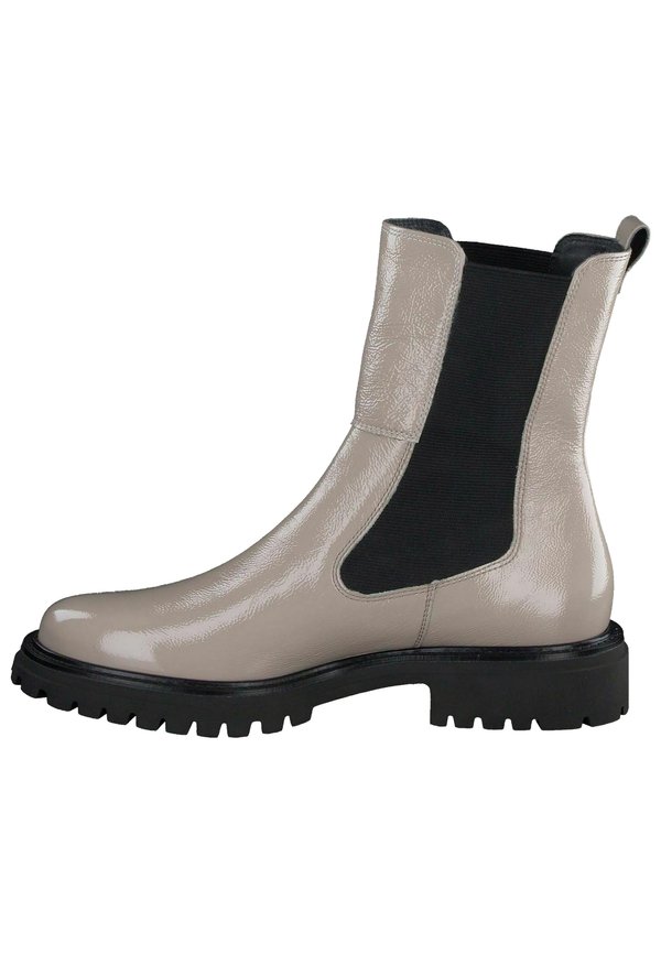 Plateaustiefelette - beige grau