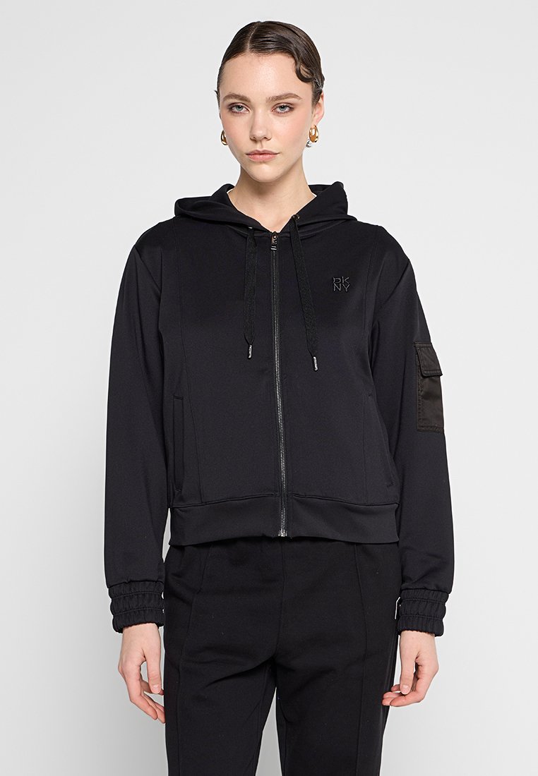 DKNY Sweater met rits zwart DKNY Sweater met rits zwart