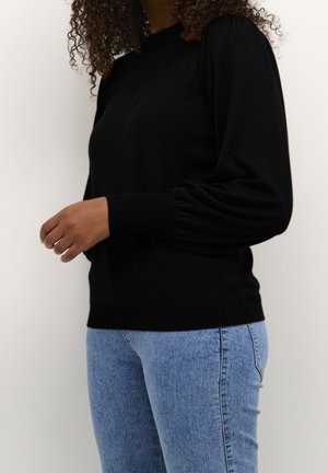 Strickpullover - mottled black
