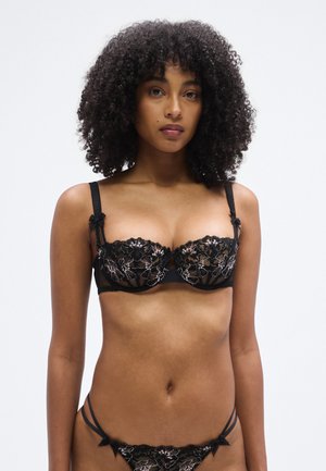 BRA - Modrček s kostjo - black/pink