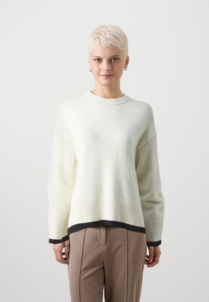 Gina Tricot Petite CONTRAST - Trui - gardenia