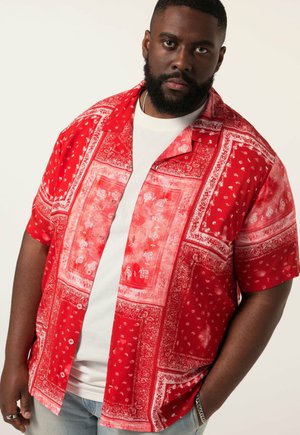 STHUGE, SHIRT, SHORT SLEEVE, CUBA COLLAR, ALL-OVER PRINT, BOXY FIT, UP TO 8 XL - Hemd - chilli red