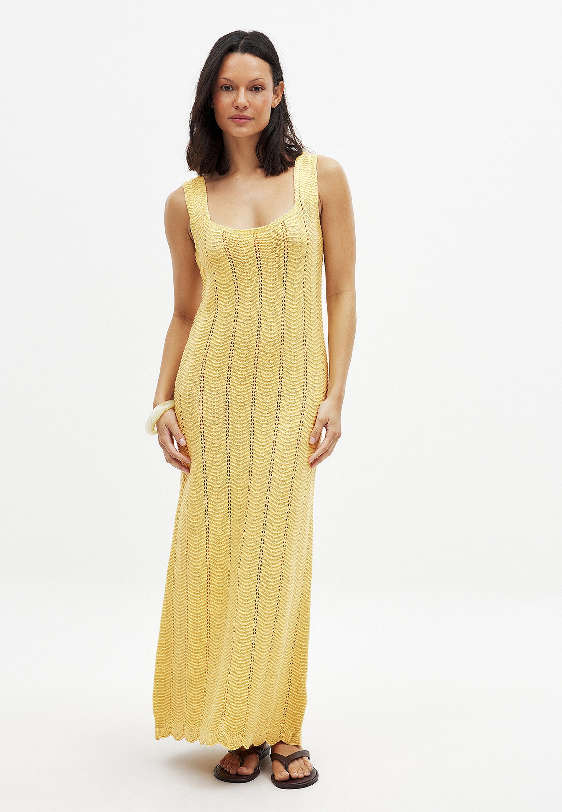 NA-KD FLOWY - Jumper dress - yellow - Zalando NA-KD FLOWY - Jumper dress - yellow - Zalando