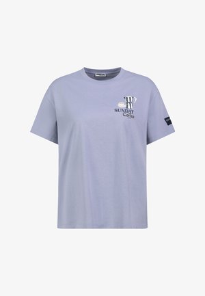 Sublevel, SUBLEVEL T-SHIRT MIT HEISSEN GETRÄNKEN - T-Shirt print - blue