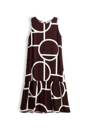 OPUS, FLOWING GRAPHIC MIDI - Jurk - cherry jam