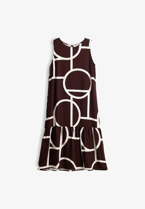 OPUS, FLOWING GRAPHIC MIDI - Jurk - cherry jam