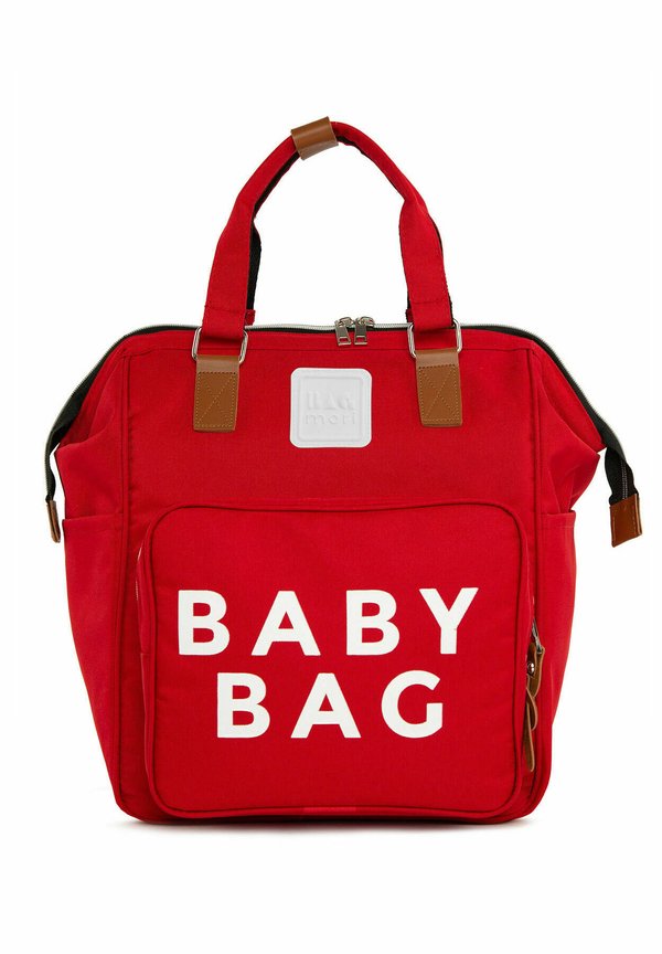 BABY BAG PRINTED DIAPER BAG BACKPACK - Wickeltasche - rot