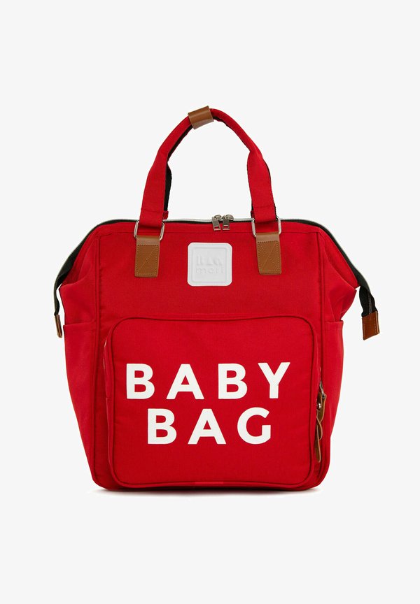 BABY BAG PRINTED DIAPER BAG BACKPACK – Wickeltasche – rot