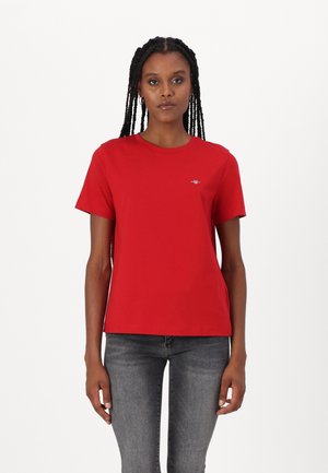 GANT REG SHIELD SS T-SHIRT - T-Shirt basic - ruby red