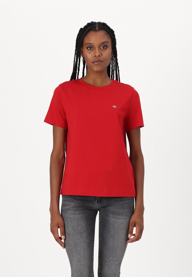 GANT SHIELD - Paprasti marškinėliai - ruby red