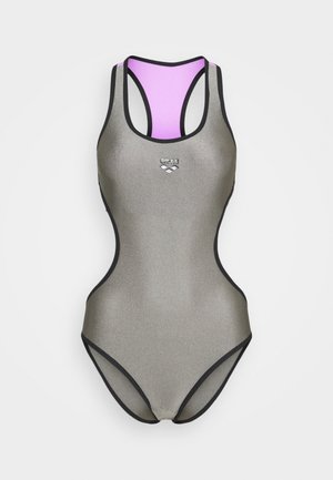 DUO REVERSIBLE RACER BACK ONE PIECE - Badpak - shark/provenza/black