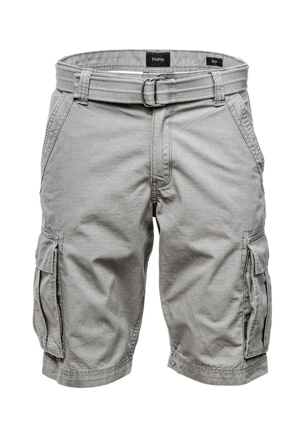 BERMUDA CARGO MIT GÜRTEL - Shorts - hellgrau