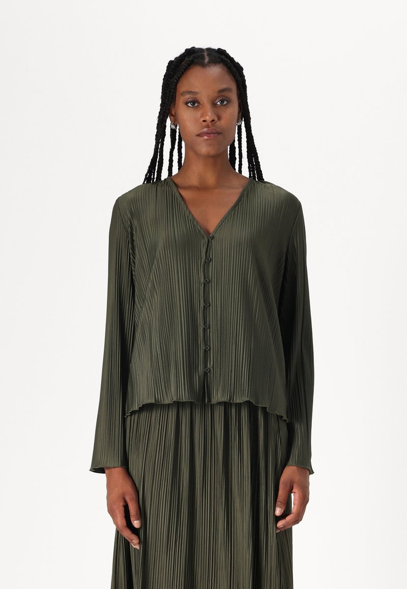 Samsøe Samsøe UMA BLOUSE - Hemdbluse - forest night