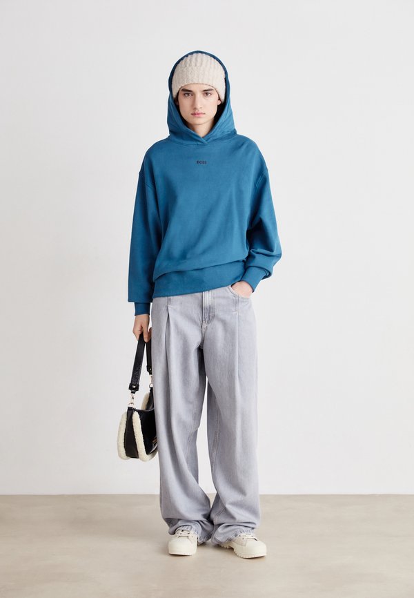 SLOUCHY PLEATED - Wide Leg - charcoal4