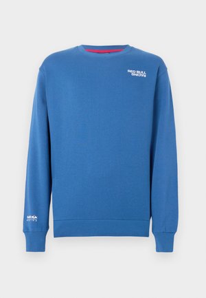 Modrá mikina z bavlnenej zmesi, s okrúhlym výstrihom, dlhými rukávmi, rebrovanými manžetami a logom "Red Bull Racing" na hrudi.