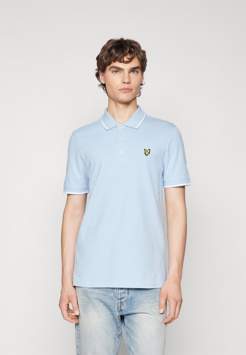 Lyle & Scott - TIPPED - Polo marškinėliai - light blue/white, Padidinti