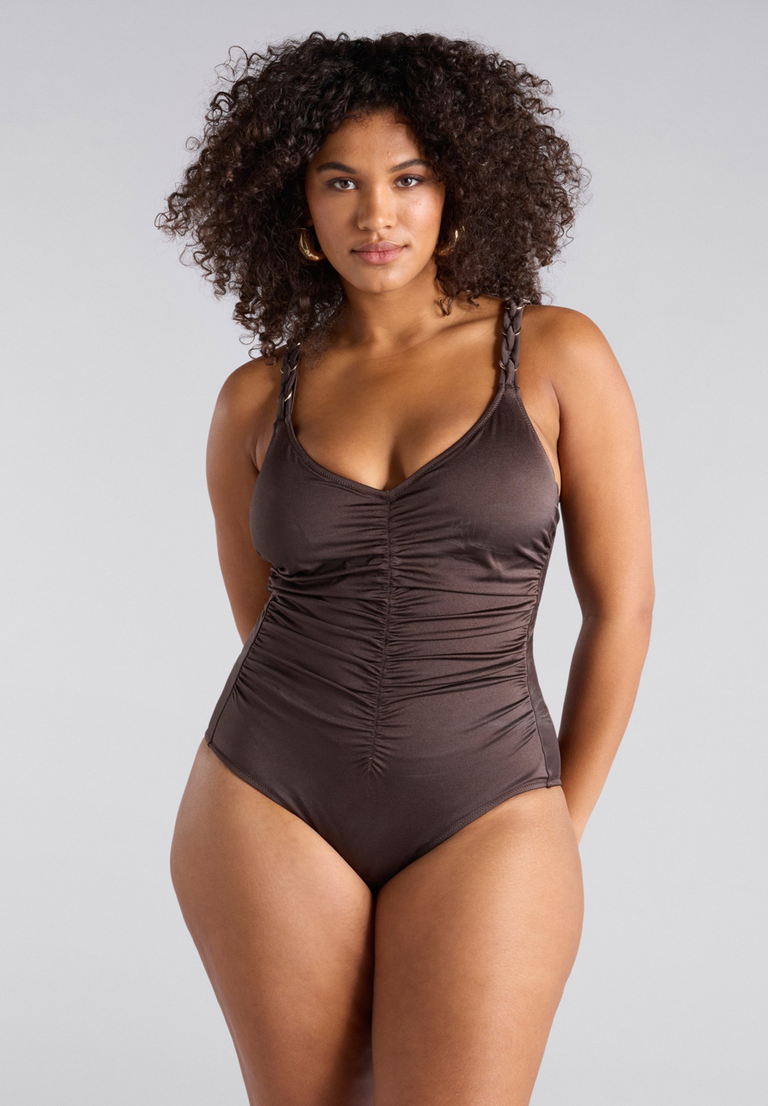 Fiorella Rubino INTERO TUMMY CONTROL Costume da bagno marrone